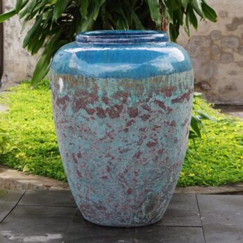 Glazed Ceramic Ishim Vase - Angkor Green