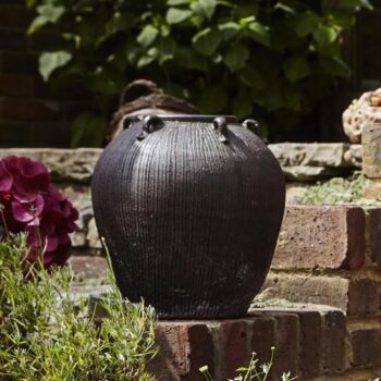 Glazed Ceramic Burnay D Vinegar Jar - Brown