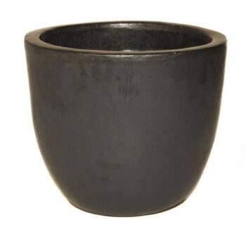 Glazed Ceramic Classic Egg Pot - Charcoal
