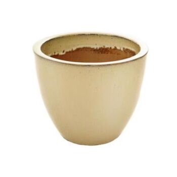 Glazed Ceramic Classic Egg Pot - Cream