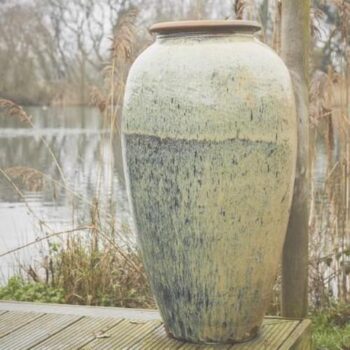 Glazed Ceramic Yakuta Haikou Water Jar - Yellow