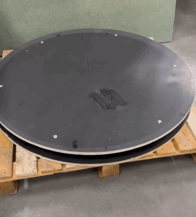 draaiplateau Ø 1060mm hoogte 95mm 2 platen betontriplex met draaikrans