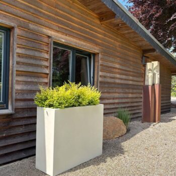 Polystone room divider, 100 x 35 x 80 cm, cream
