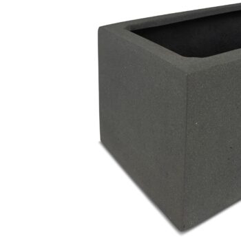 Polystone planter box, 100 x 35 x 30 cm, gray