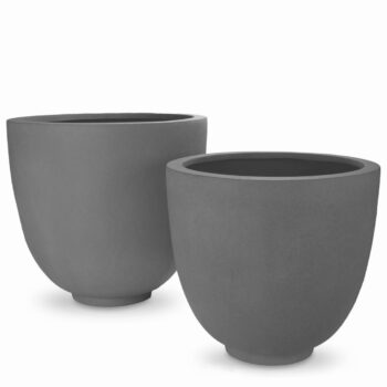 Polystone Ego Giant floor planter, Ø 70 cm, height 60 cm, gray