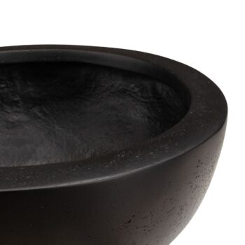 Polystone Ego Plus planter, Ø 40 cm, height 18 cm, anthracite