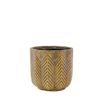 Pot Cecil ocher yellow D14 H13