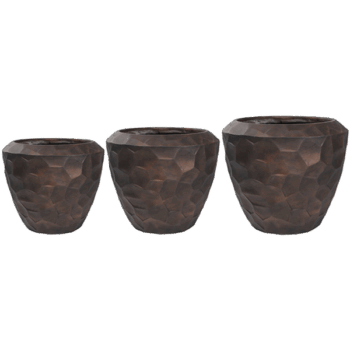 Pot set of 3 Cascara bronze D111 H91