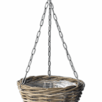 Rattan Hanging Basket Antique Grey