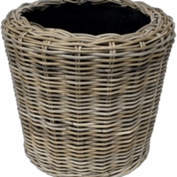 Drypot Rattan Round Grey