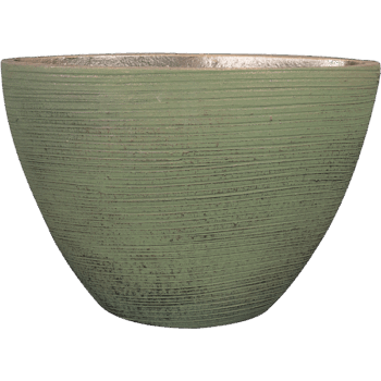 Planter Lydia shiny green D33x16 H25