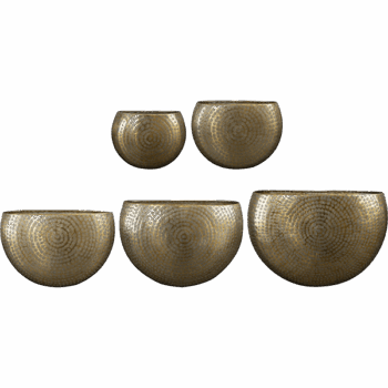 Planter set of 5 Nynke gold D54x25 H37