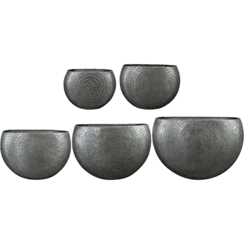 Planter set of 5 Nynke lead D54x25 H37