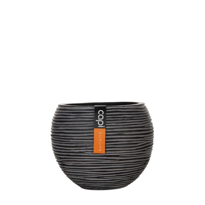 Vase ball Rib 12x10 anthracite