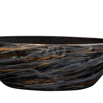 Planter Niene marble black D55x25 H20