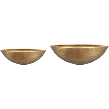 Boat set of 2 Rowen gold D40x14 H12