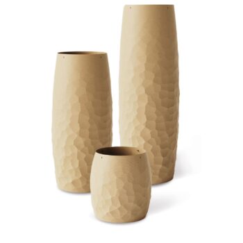 Organic 3D floor planter, Ø 27 cm, height 35 cm, wood