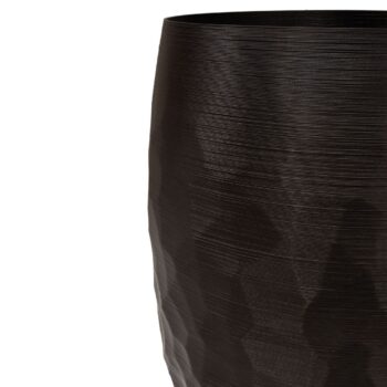 Organic 3D floor planter, Ø 69 cm, height 57 cm, midnight black