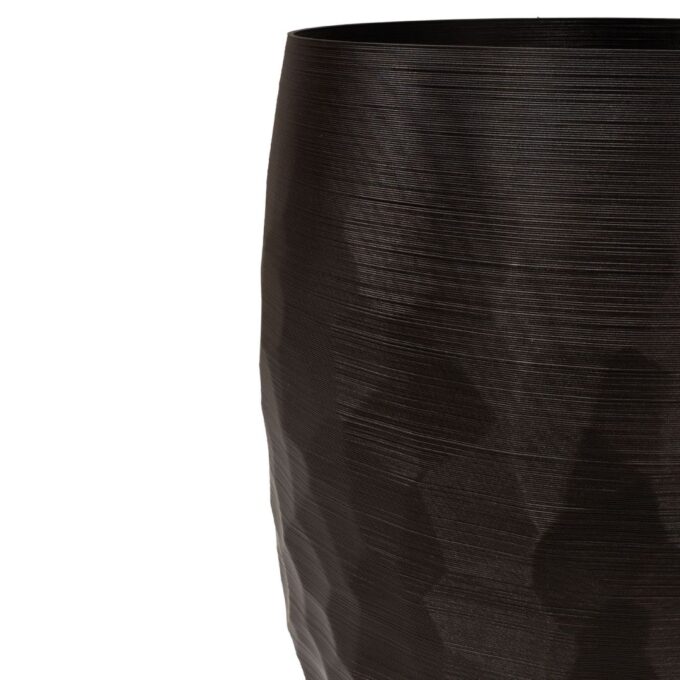 Organic 3D floor planter, Ø 69 cm, height 57 cm, midnight black