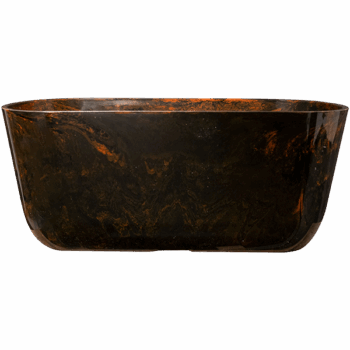 Planter Palermo marble brown D35x16 H15