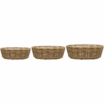 Pot set of 3 Jet natural D63x47 H19