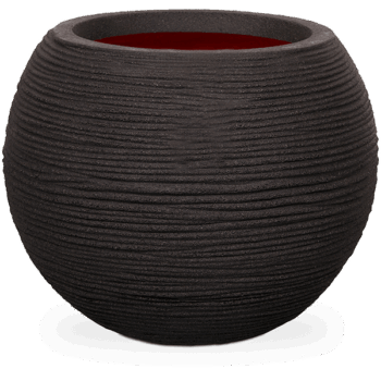 Vaas bol Rib NL 62x48 zwart