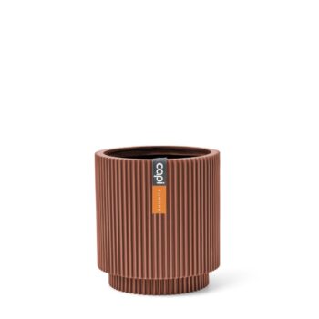 Vase cylinder Groove 23x25 merlot red