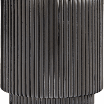 Vaas cilinder Groove 15x17 antraciet