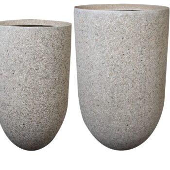 Vase set of 2 Ravi cream D41 H68
