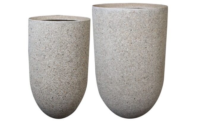 Vase set of 2 Ravi cream D41 H68