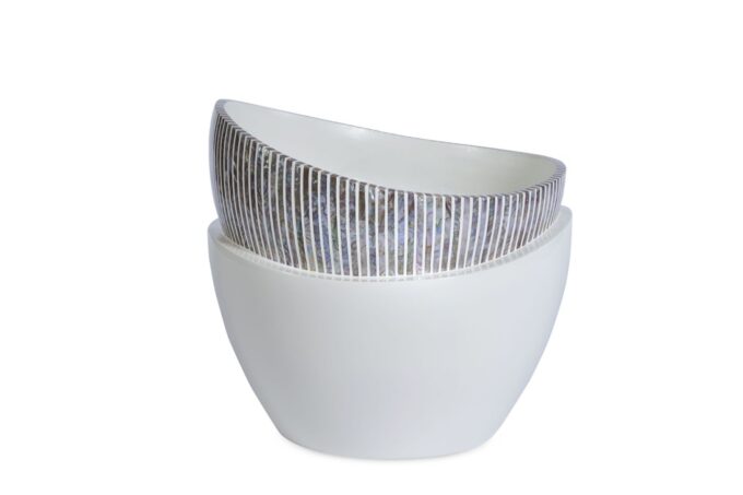 Vase In Vase Bowl White