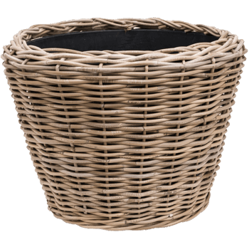 Drypot Rattan Round Grey Outdoor
