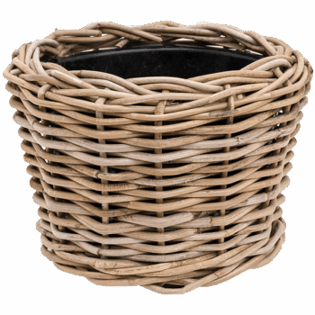 Drypot Rattan Round grey