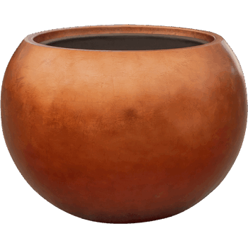 Baq Metallic Silver leaf Globe Matt Copper (with liner)