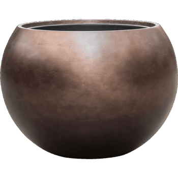 Baq Metallic Silver leaf Globe Matt Coffee (with liner)