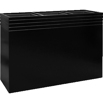 Baq Line-Up Rectangle Matt Black (with liner and wheelplate)