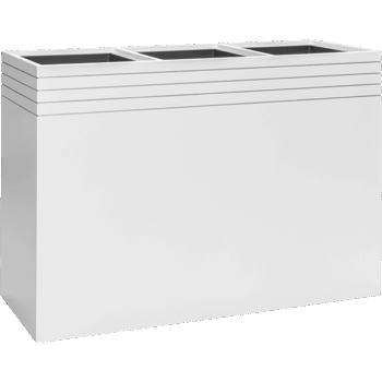 Baq Line-Up Rectangle Matt White (with liner and wheelplate)