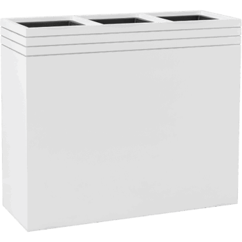 Baq Line-Up Rectangle Matt White (with liner