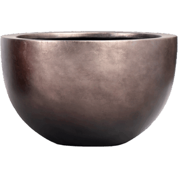 Baq Metallic Silver leaf Bowl Matt Coffee
