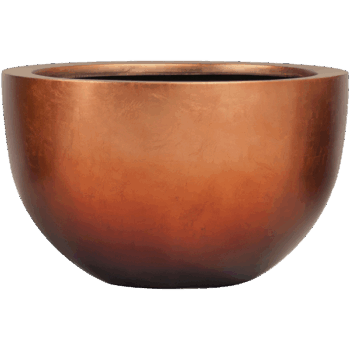 Baq Metallic Silver leaf Bowl Matt Copper