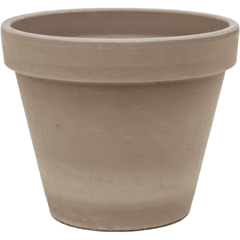 Terra Cotta Flowerpot Grey
