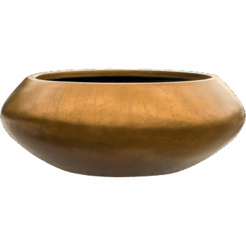 Baq Metallic Silver leaf Bowl Ufo Matt Honey