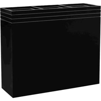 Baq Line-Up Rectangle Matt Black (with liner)