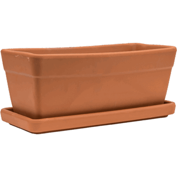 Terra Cotta Set Balcony Box+ Saucer