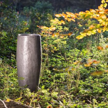 Crackle planter, Ø 50 cm, height 120 cm, aluminum