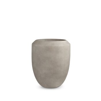 Cigar floor planter, Ø 47 cm, height 55 cm, gray