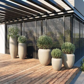 Cigar floor vase, Ø 54 cm, height 150 cm, gray