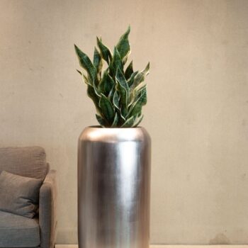 Cigar floor vase, Ø 42 cm, height 100 cm, mystic silver