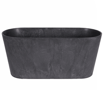 Balcony planter Claire black D38x16 H17
