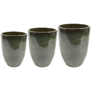 Vase set of 3 Rico green D44 H58
